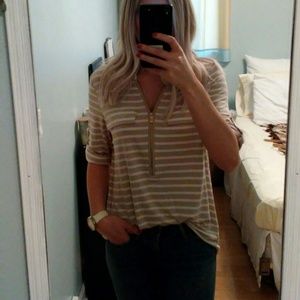 *PRICE DROP!*Calvin Klein 3/4 Sleeve Striped Top